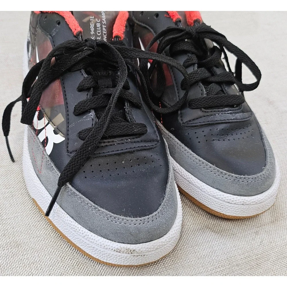 Reebok Club C Concept Sample 005 Unisex 6.5 Black Red EH0139 Low Top Sneakers